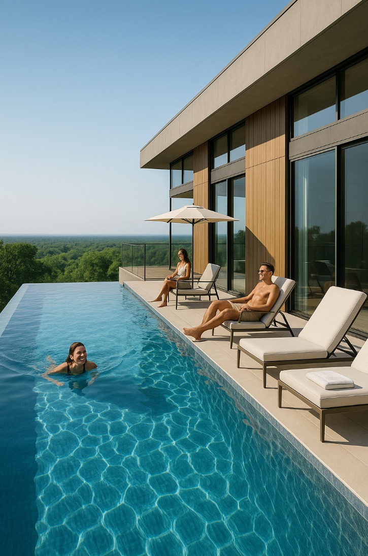 Academia com equipamentos de musculação e esteiras no Maison 888